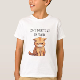 T-shirt chat en colère (ne me parlez pas, je suis