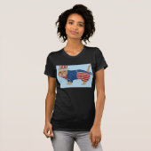 T-shirt Chat en costume d'Oncle Sam (Devant entier)