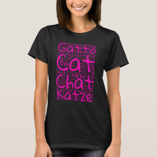 T-shirt Chat en différentes langues - Kitten Maman et Papa