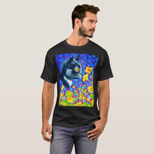 T-shirt Chat en fleurs (Devant entier)