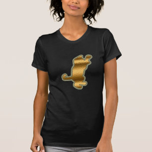 T-shirt Chat en or en verre