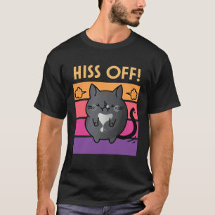 T-shirt Chat en smoking noir  Siffler  Mystère cosy  Miaou