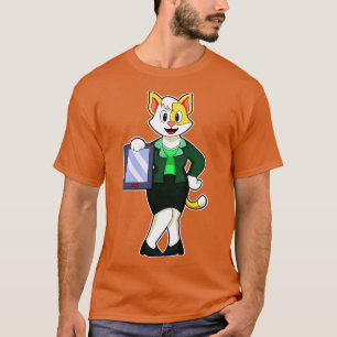T-shirt Chat en tant que secrétaire avec Blouse Skirt
