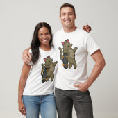 T-shirt Chat en tant que skate avec skateboard (Unisexe)