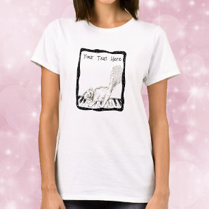T-shirt Chat en train d'enfoncer sur les touches de piano