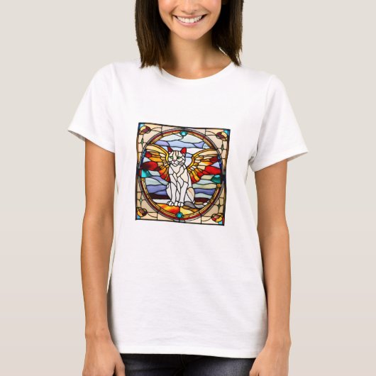 T-shirt Chat en verre tendu (Devant)