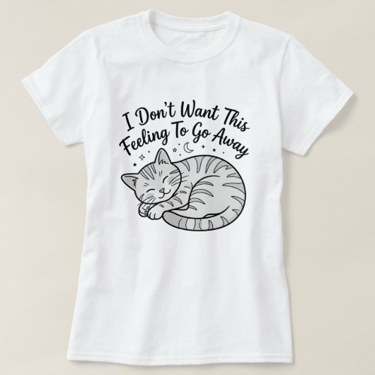 T-Shirt Chat Endormi | Ce Cadeau de Chat Mignon (Design devant)