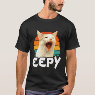 T-shirt Chat endormi Mème Rétro Sunset Esthétique