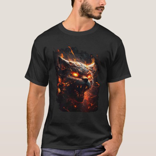 T-shirt Chat Enfer Chat Satanique Chat Évil Chat Maman Cha (Devant)