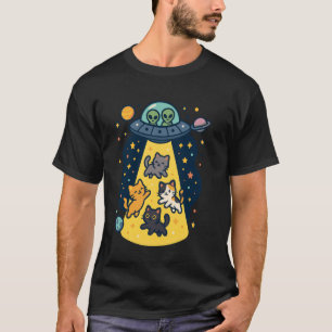 T-shirt Chat enlevé par des extraterrestres Drôle Le voyag