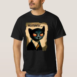 T-shirt Chat Ennuyé Par L'Homme Art pour Amoureux des ch