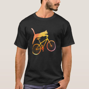 T-shirt Chat équitation Vélo Chat sur un vélo Drôle Chat T