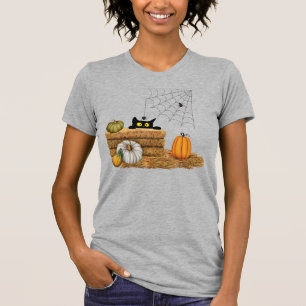 T-shirt Chat et araignée d'Halloween