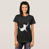 T-shirt Chat et araignée en silhouette (Devant entier)