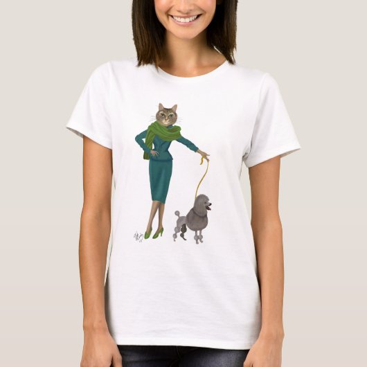T-shirt Chat et caniche (Devant)