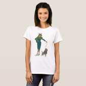 T-shirt Chat et caniche (Devant entier)