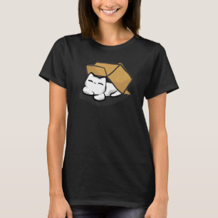 T-shirt Chat Et Carton Joyeux Chat Dans Une Boîte Animaux