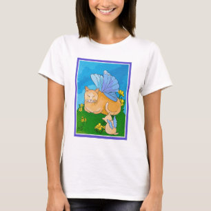 T-shirt Chat et chaton féeriques de papillon