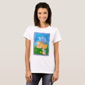 T-shirt Chat et chaton féeriques de papillon (Devant entier)