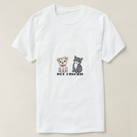 T-shirt Chat et chien  (Design devant)