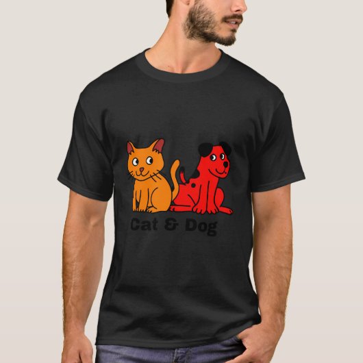 T-shirt Chat Et Chien (Devant)