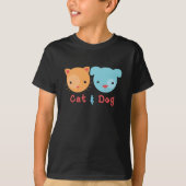 T-shirt chat et chien (Devant)
