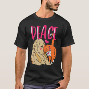 T-shirt Chat Et Chien Aime La Paix Propriétaires D'Animaux