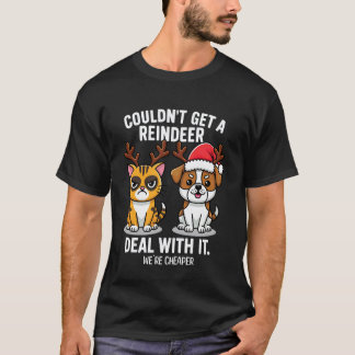 T-shirt Chat et chien de Noël drôles ne pouvaient pas obte