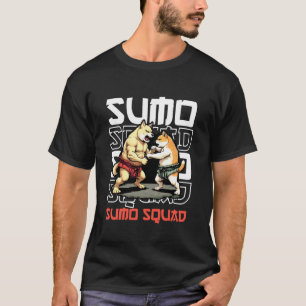 T-shirt Chat et chien de sumo wrestling pour un lutteur de