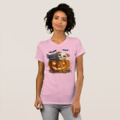 T-shirt Chat et Chien d'Halloween mignon (Devant entier)