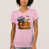 T-shirt Chat et Chien d'Halloween mignon (Devant)