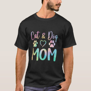 T-shirt Chat et chien maman Animal de compagnie Lover pour