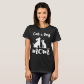 T-shirt Chat et Chien Maman Animaux Animaux Aime Chiot pou (Devant entier)