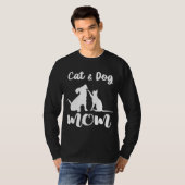 T-shirt Chat et Chien Maman Animaux Animaux Aime Chiot pou (Devant entier)