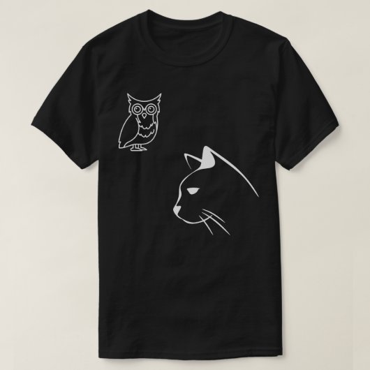 T-shirt Chat et Chouette 1 (Design devant)