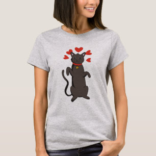 T-shirt Chat et Coeurs