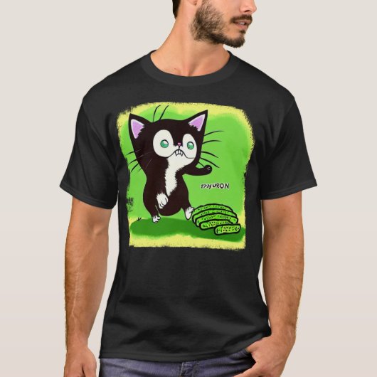 T-shirt Chat et concombres (Devant)