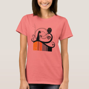 T-shirt Chat et hibou