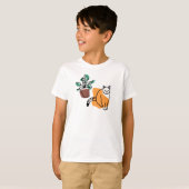 T-shirt Chat et le plante (Devant entier)