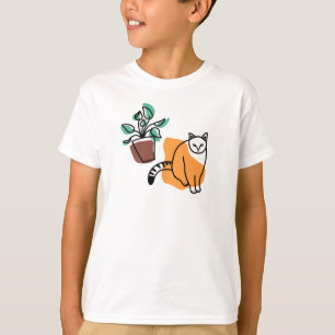 T-shirt Chat et le plante