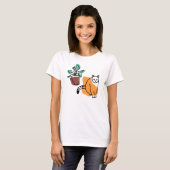 T-shirt Chat et le plante (Devant entier)