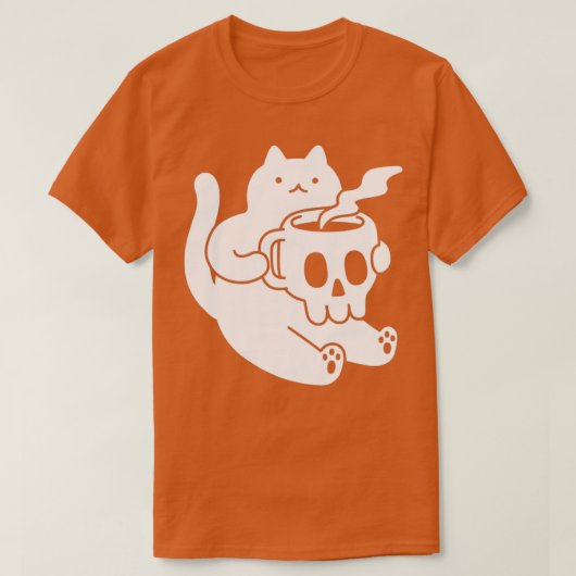 T-shirt Chat et Musique du crâne (Design devant)