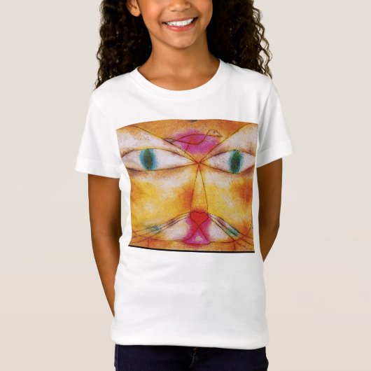 T-Shirt Chat et Oiseau - Art Abstrait - Paul Klee (Devant)