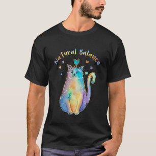 T-shirt Chat et Oiseau, Prédateur Proie Paisible, Yoga Nat