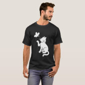 T-shirt Chat et Papillon (Devant entier)