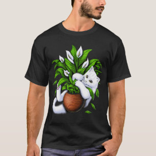T-shirt Chat et plantes d'intérieur
