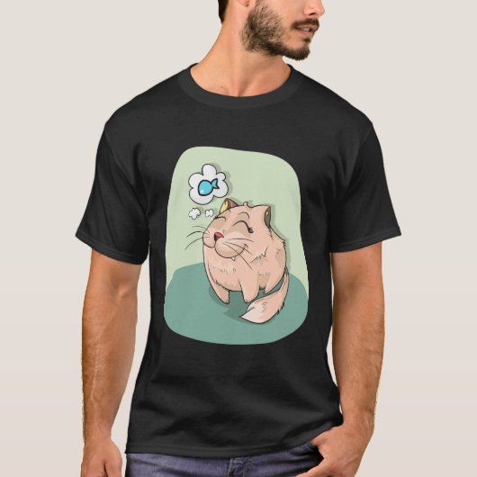T-shirt Chat Et Poisson (Devant)