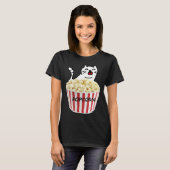 T-shirt Chat et Popcorn (Devant entier)