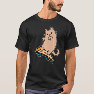 T-shirt Chat et skateboard skateboard Pepperoni Pizza B
