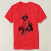 T-shirt chat et souris (Design devant)